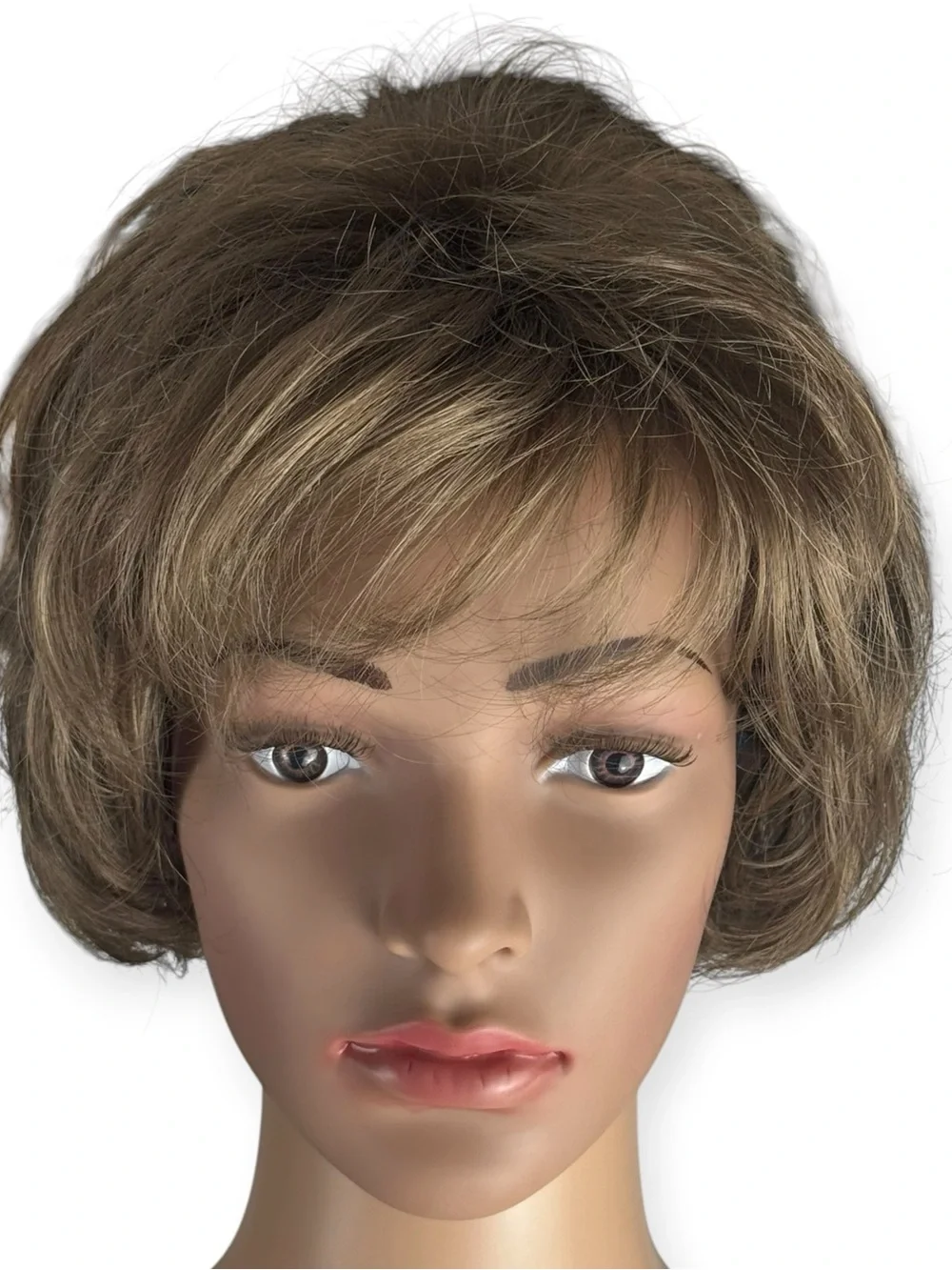 Paula Young Beauty in Motion Ash Brown 18B Layered Curly Bob Wig Average